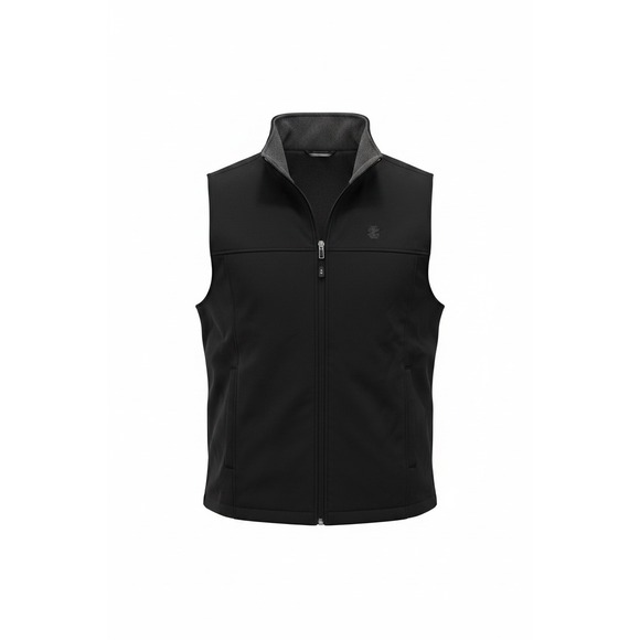 Izod Other - IZOD Mens Softshell Vest Black Water Resistant Fleece Lined Full Zip IZ2150 M